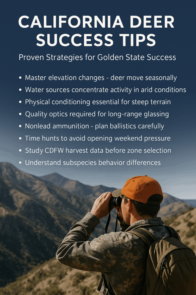 california deer season tips