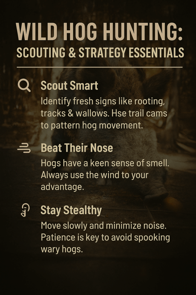 wild hog hunting scouting tips