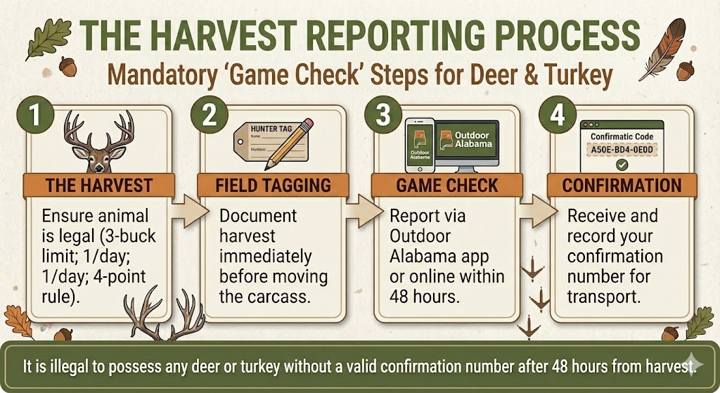 AL reporting process harvesting information infographic