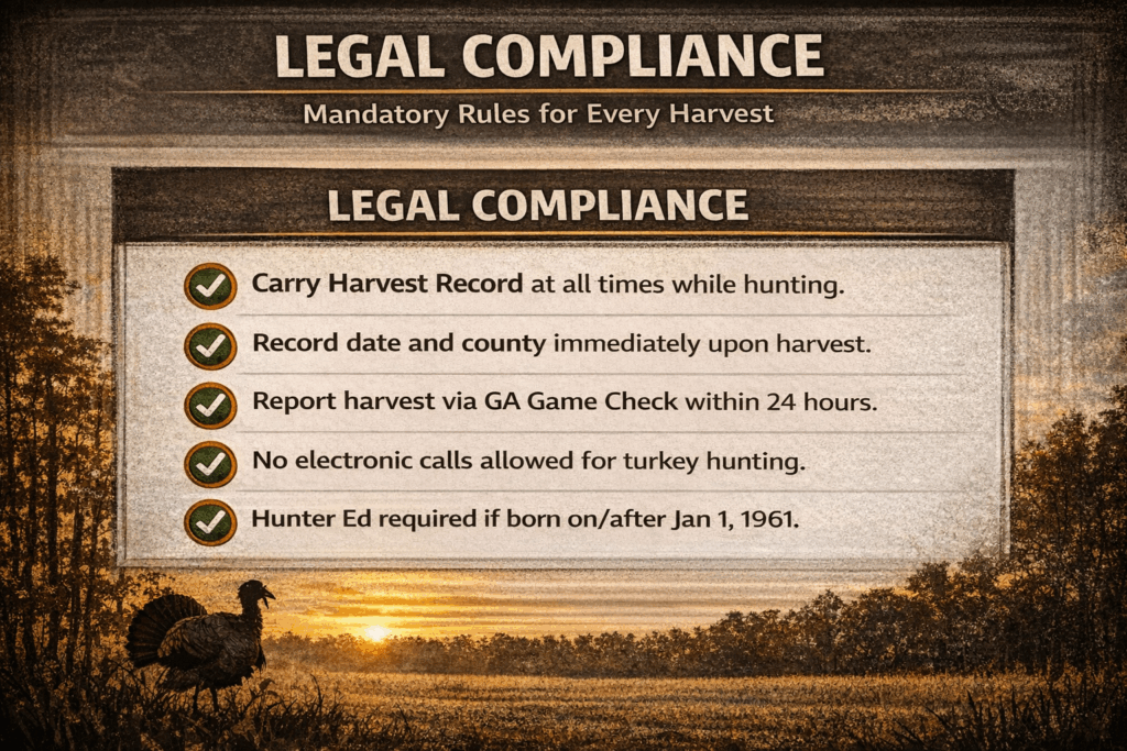 Georgia spring turkey legal compliance
