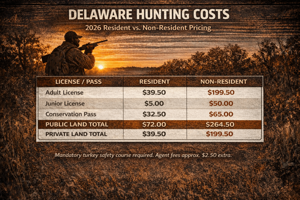 Delaware turkey season hunting costs