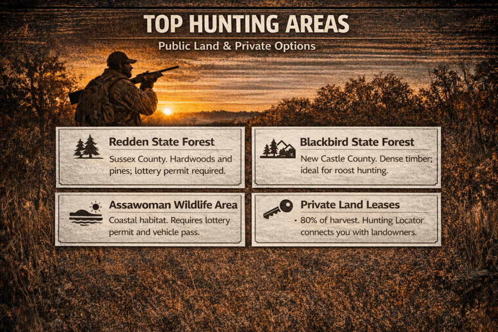 Delaware top hunting areas