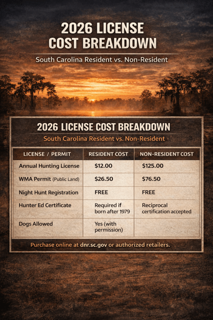South Carolina Feral Hog license 