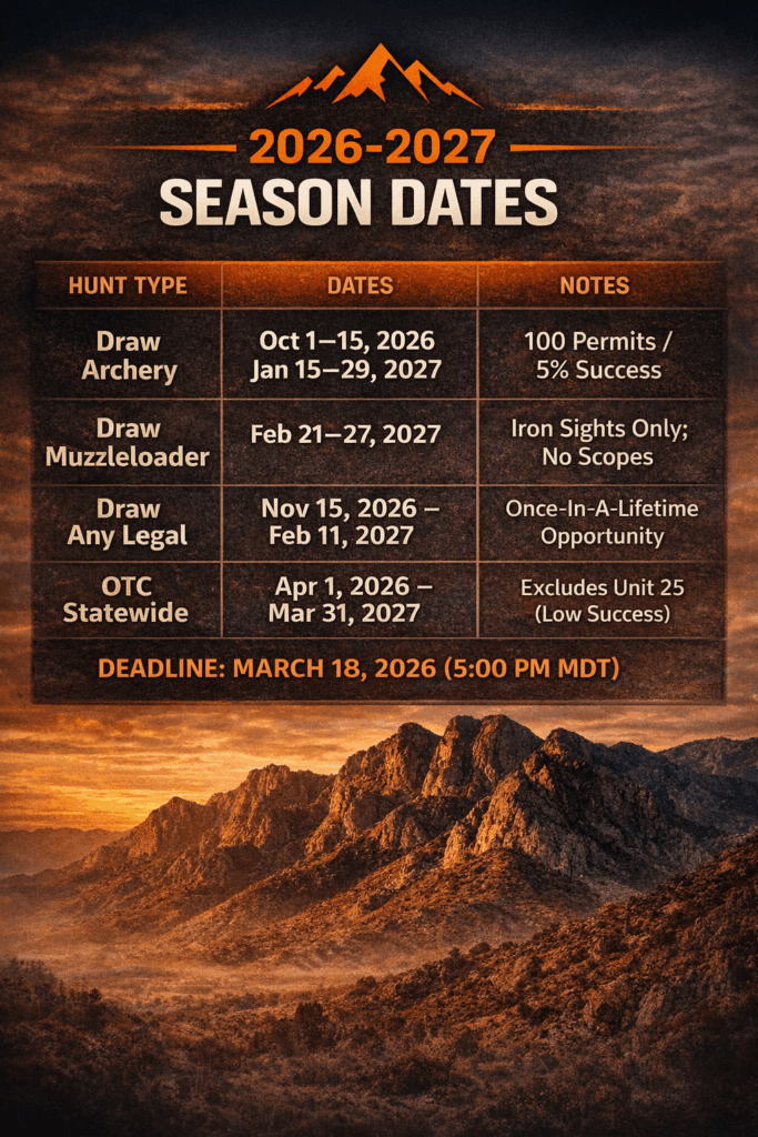 New Mexico Ibex Hunting Dates
