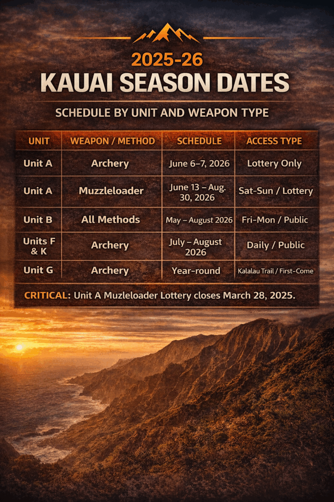 Feral Goat Kauai Season Dates