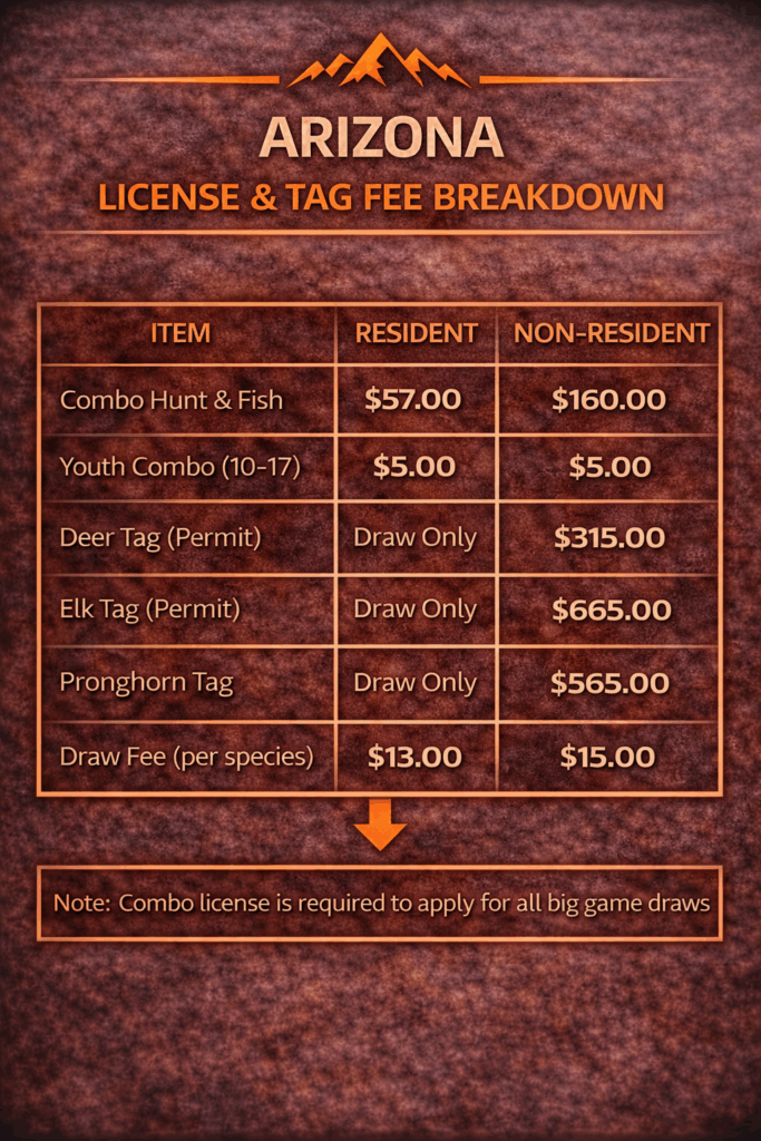Arizona hunting licenses
