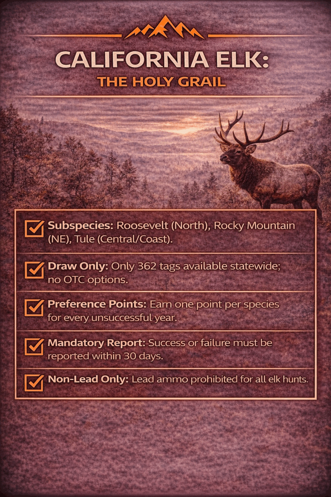 California elk hunitng