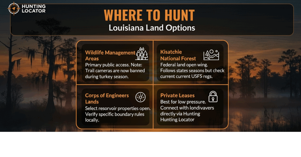Where to hunt in Louisiana