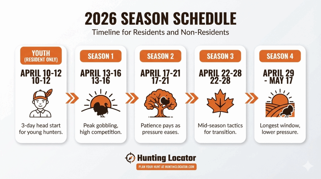 iowa turkey season schedule