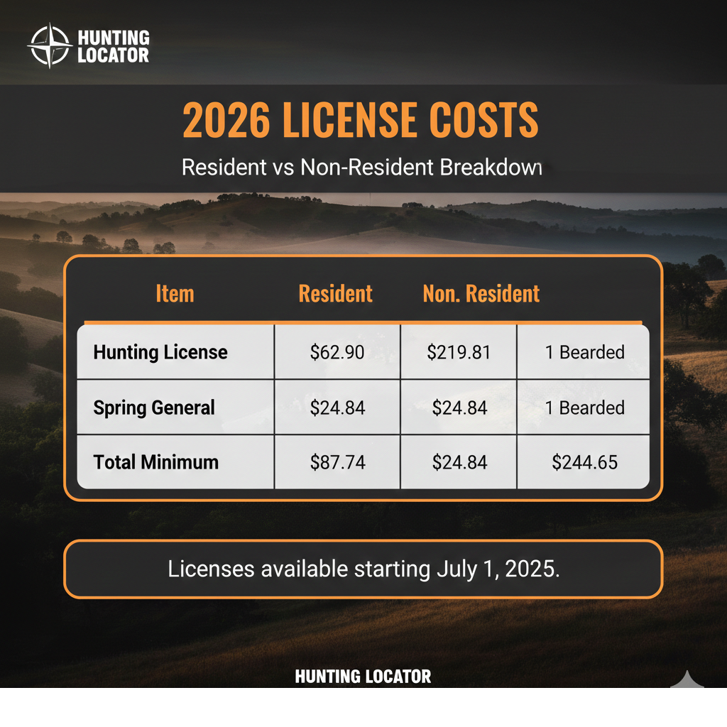 California spring turkey license cost