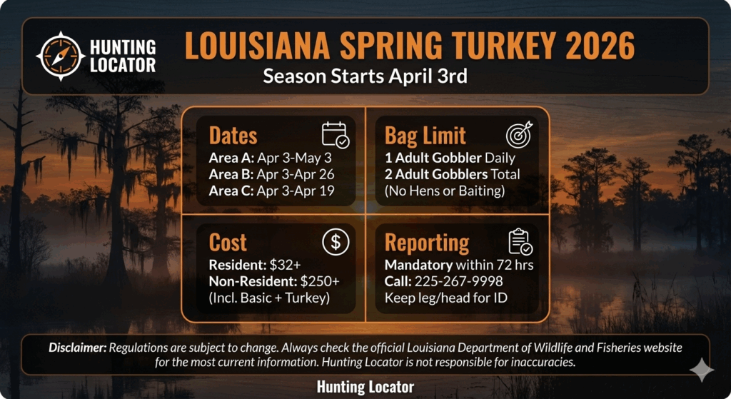 Louisiana spring turkey season dates