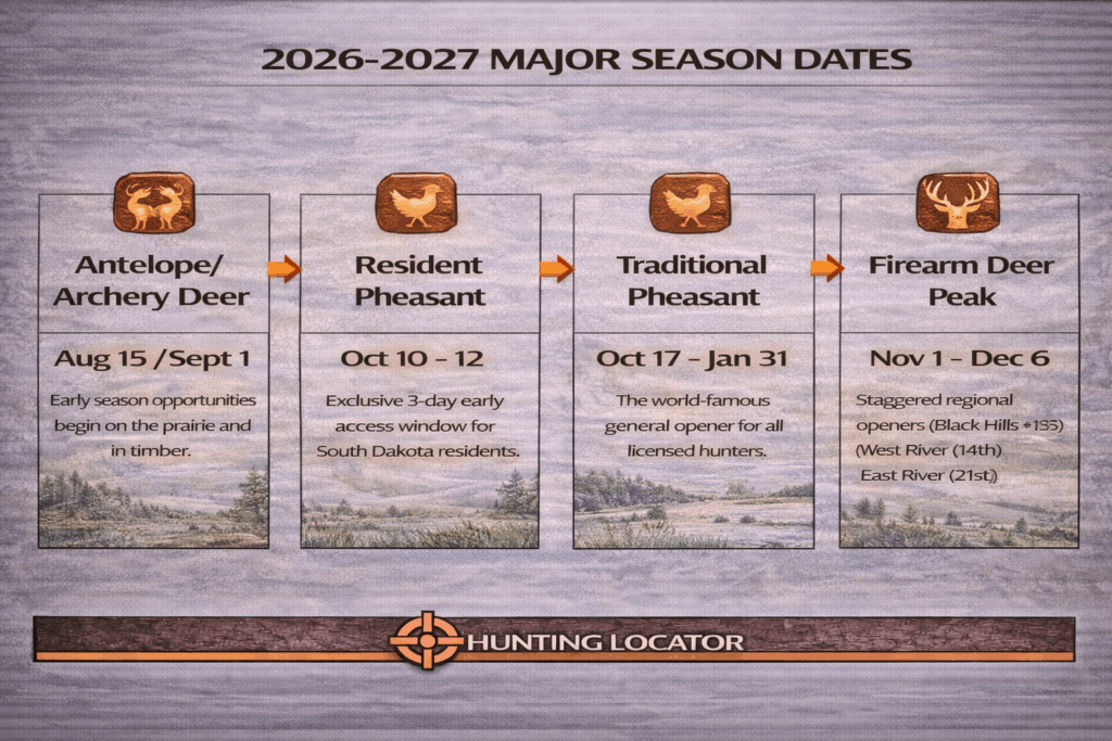 South Dakota hunting dates