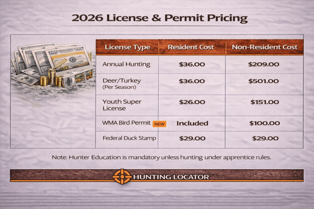 Oklahoma hunting fees