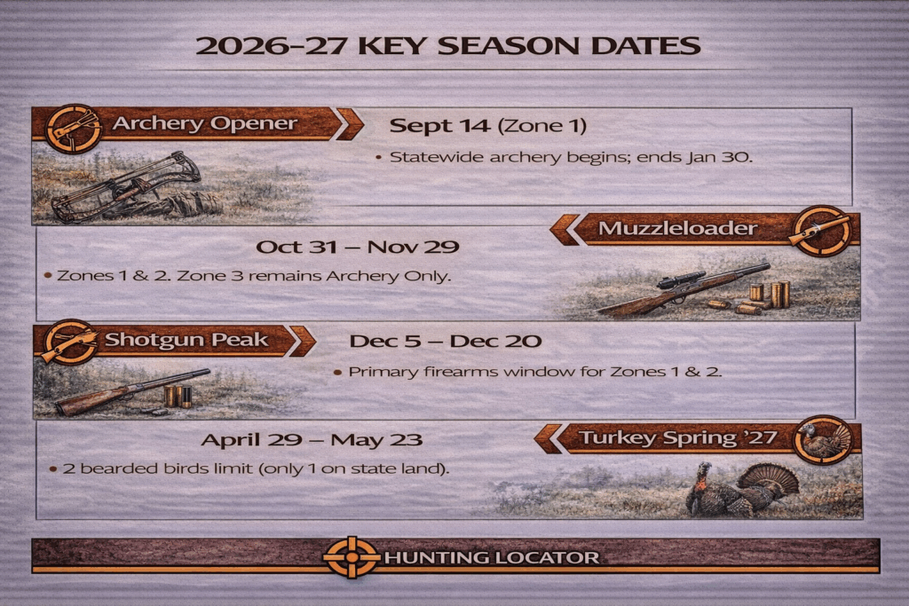 Rhode Island hunting dates
