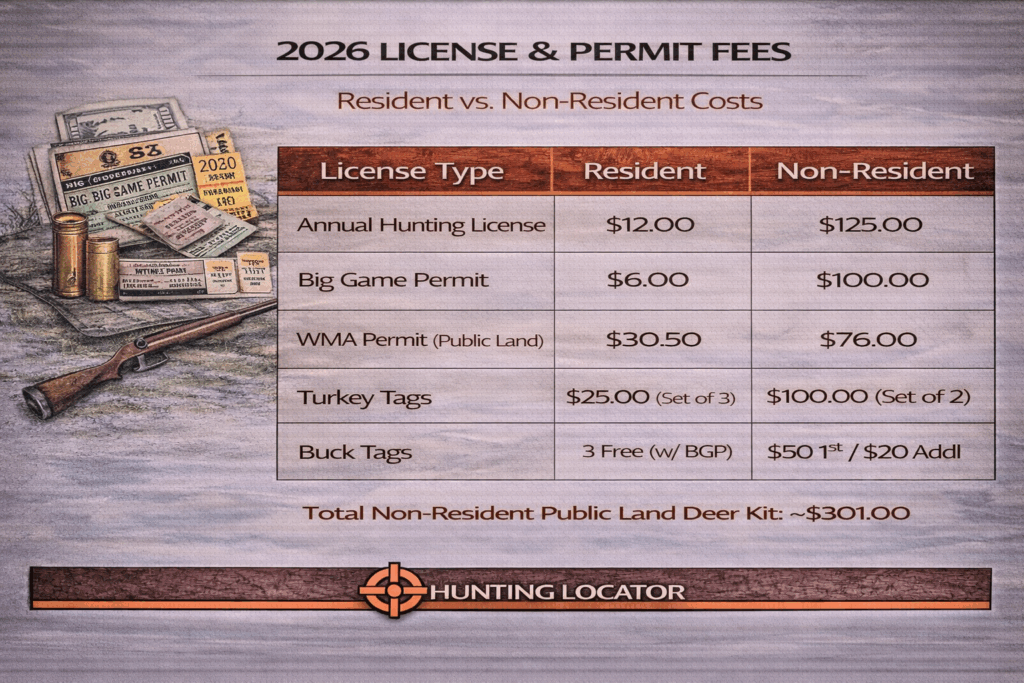 South Carolina hunting fees