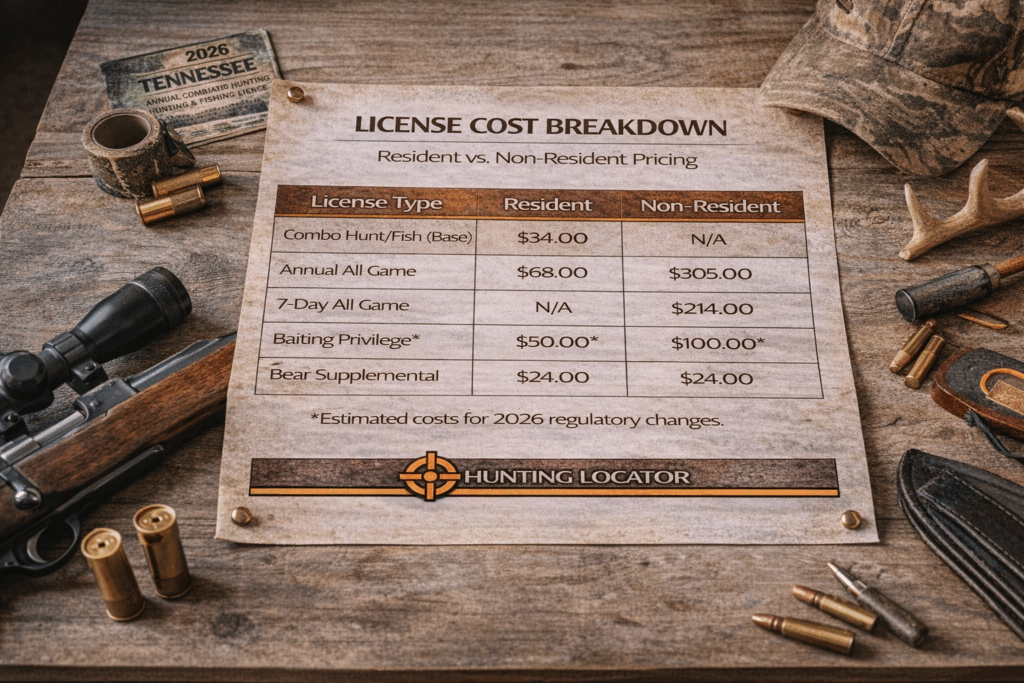 Tennessee hunting cost breakdown