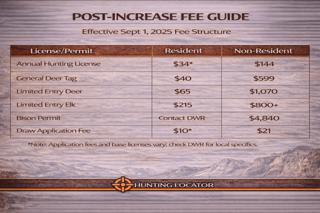 Utah hunting fees