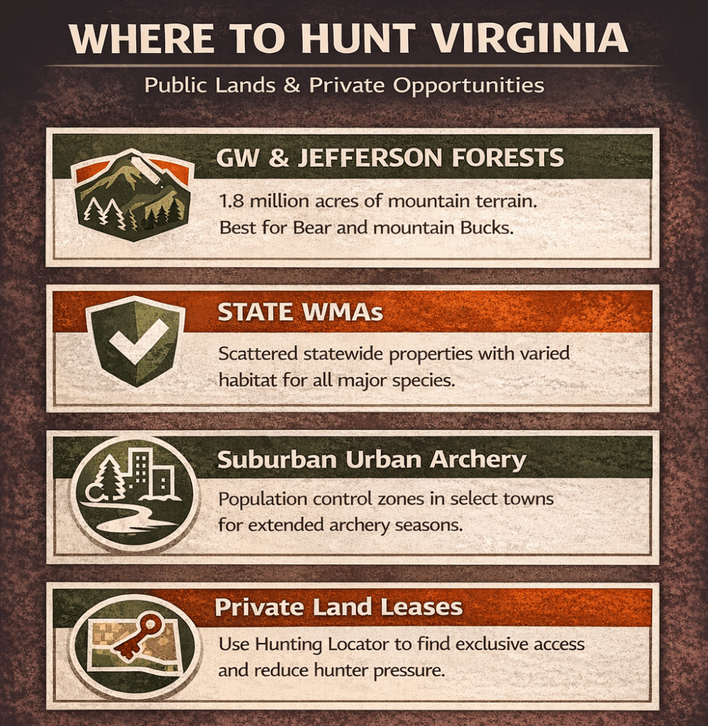 Virginia hunting locations