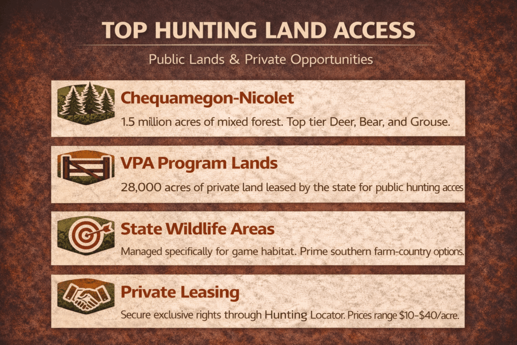 Wisconsin hunting locations