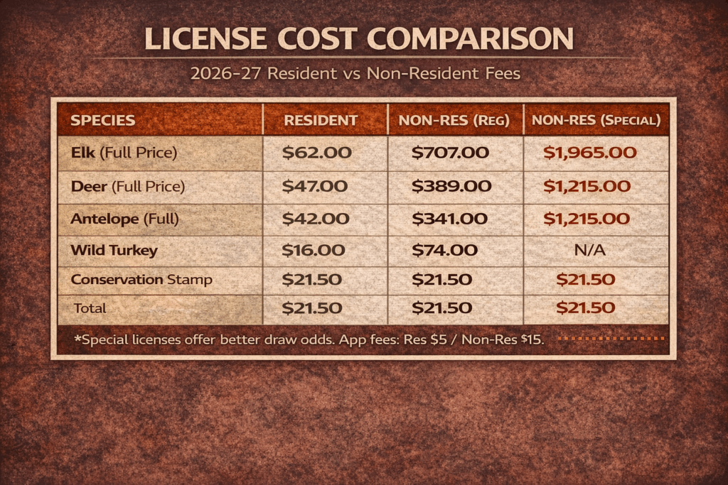 Wyoming hunting fees