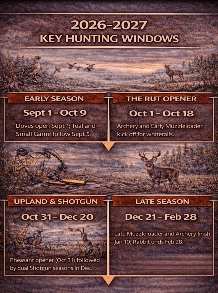 Iowa hunting key dates