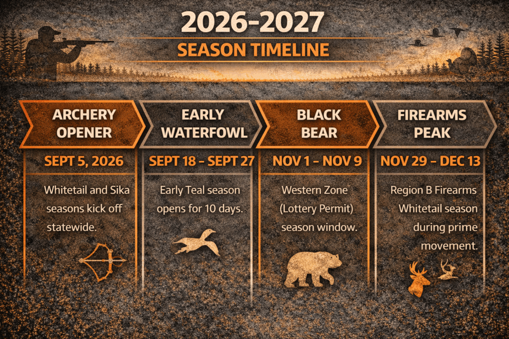 Maryland hunting timeline