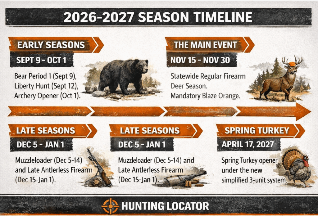 Michigan hunting timeline