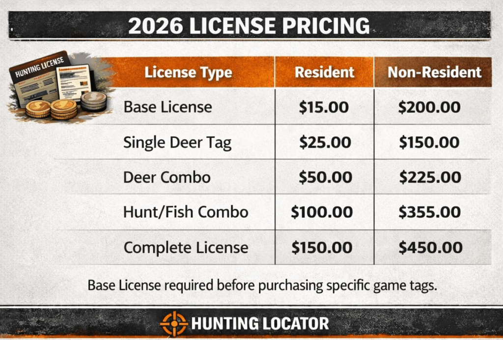 Michigan hunting license fees