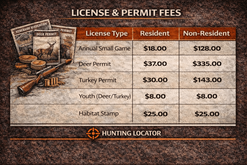 Nebraska hunting fees