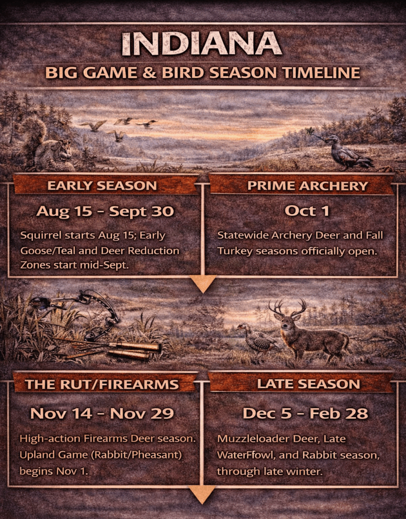 Indiana hunting game timeline