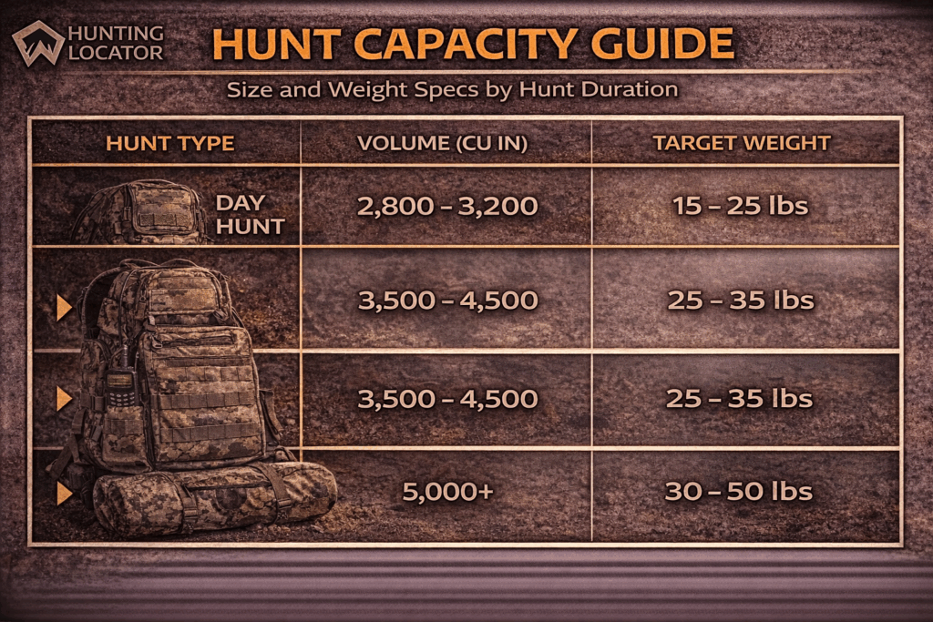 hunting backpack packing guide