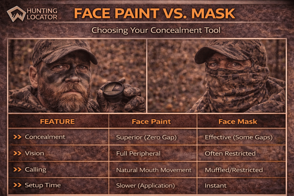 camo face paint vs mask