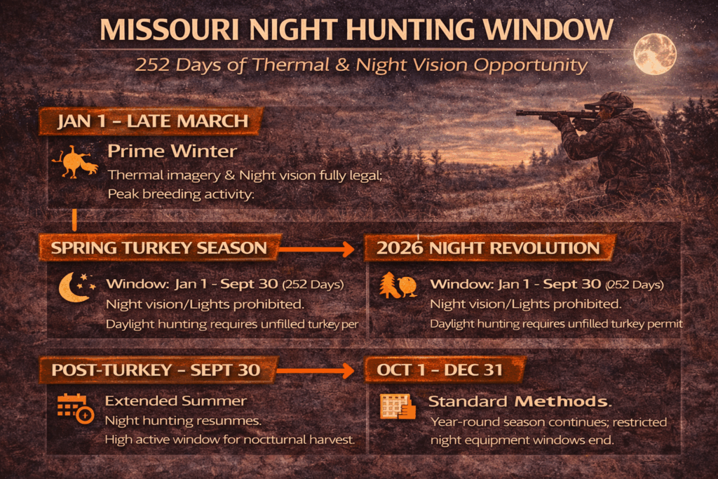 Missouri coyote night time hunting