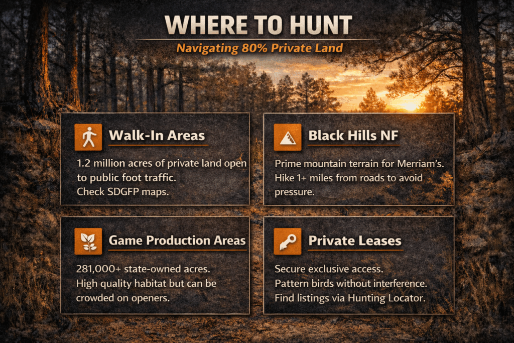 South Dakota turkey locations