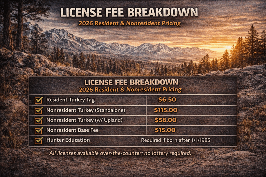 Montana turkey fees