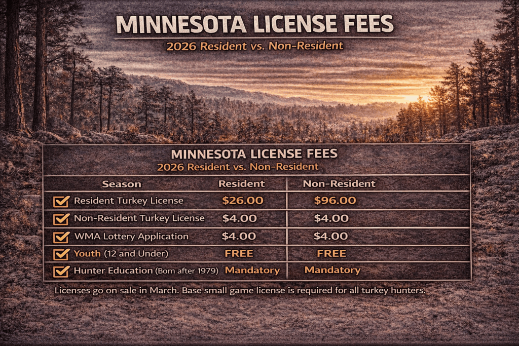 Minnesota turkey fees