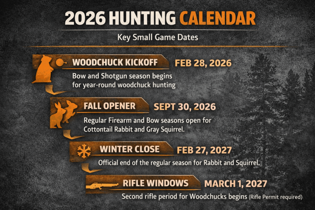 NJ small game calendar