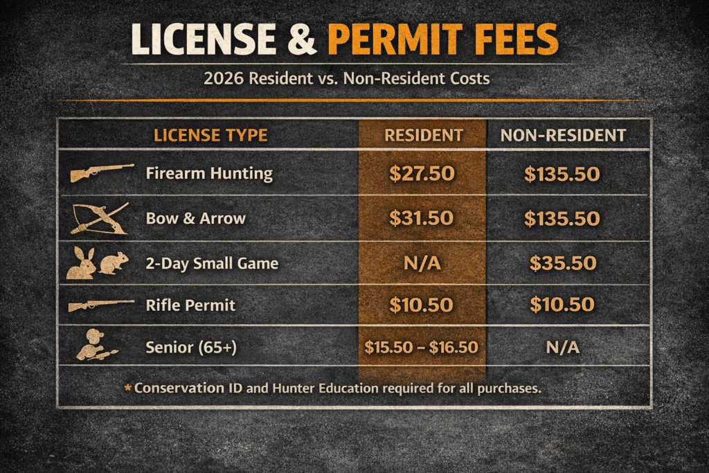NJ small game license fees