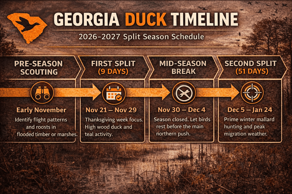 Georgia duck timeline