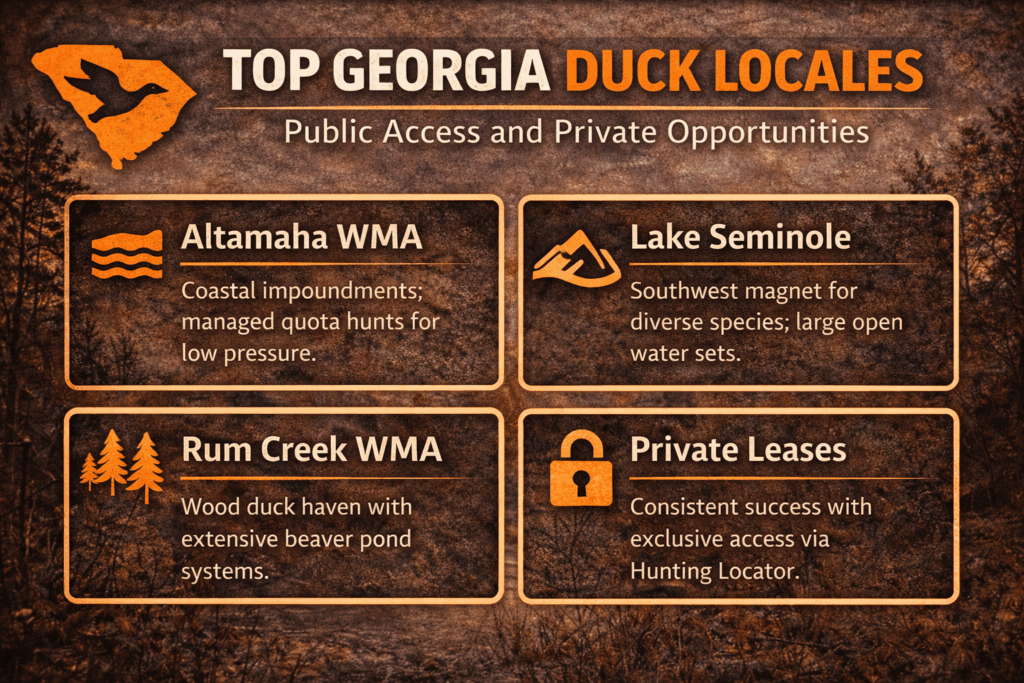 Georgia duck locations