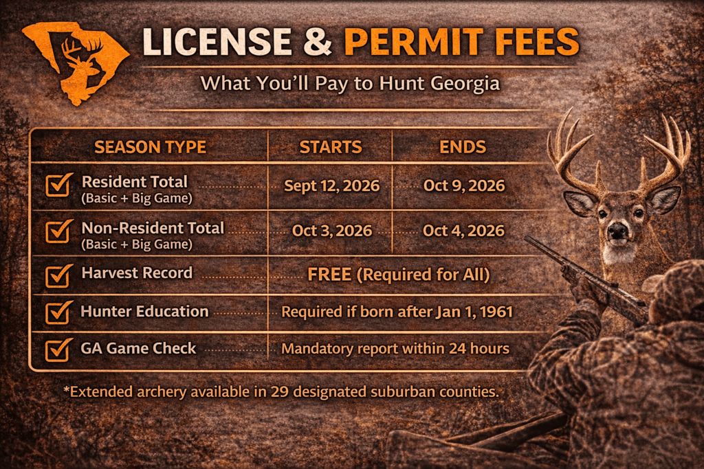 Georgia deer license fees