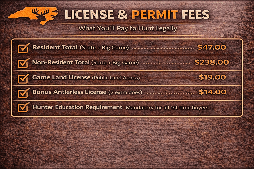 North Carolina deer fees