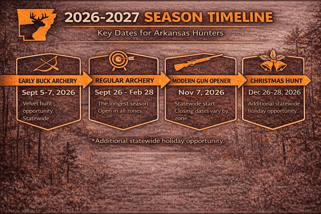 Arkansas deer timeline