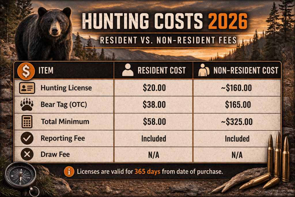 Arizona bear fees