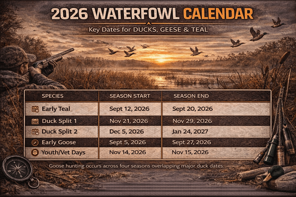 Georgia waterfowl calendar