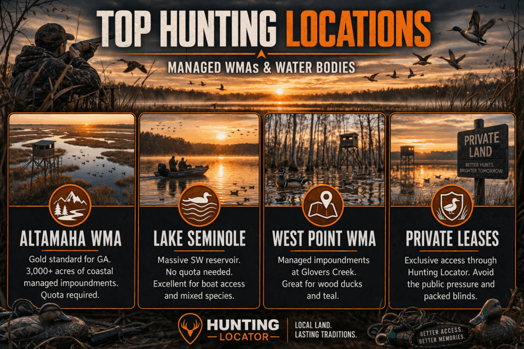 GA waterfowl locations