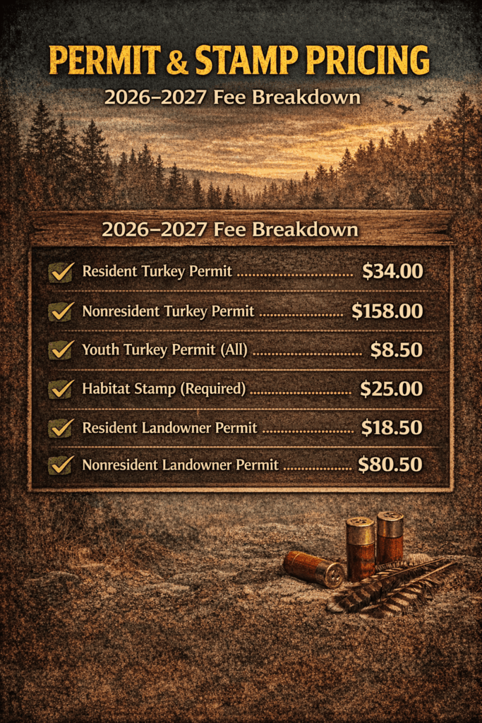 Nebraska turkey fees