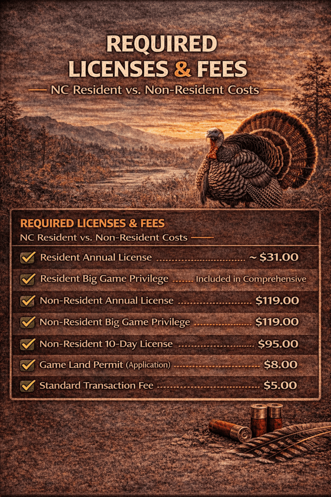 NC turkey fees