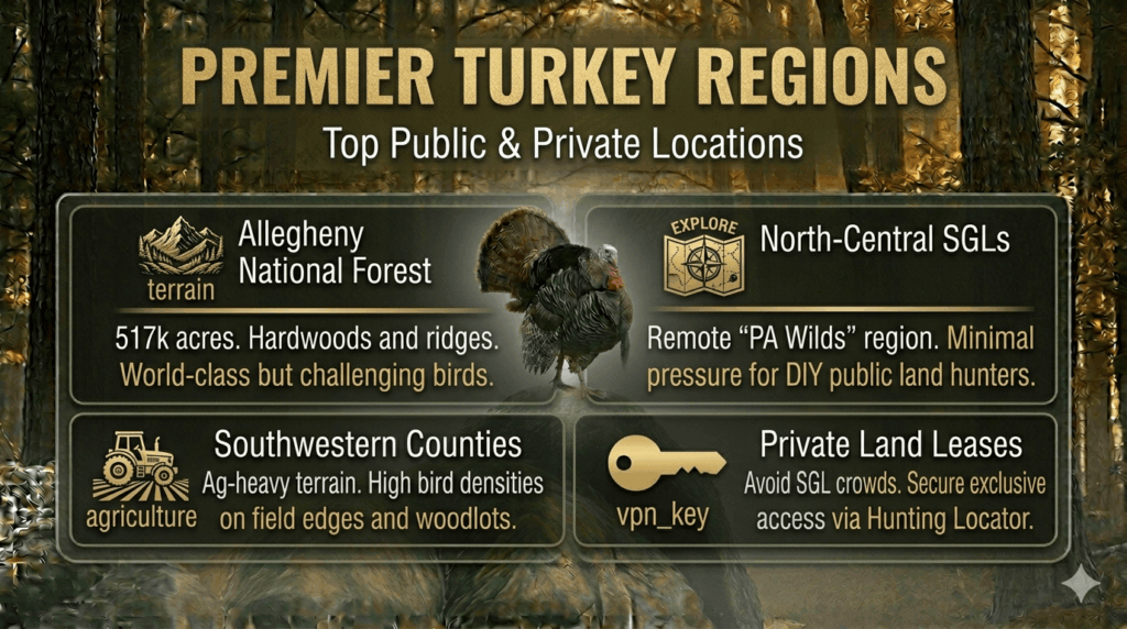 PA turkey locations