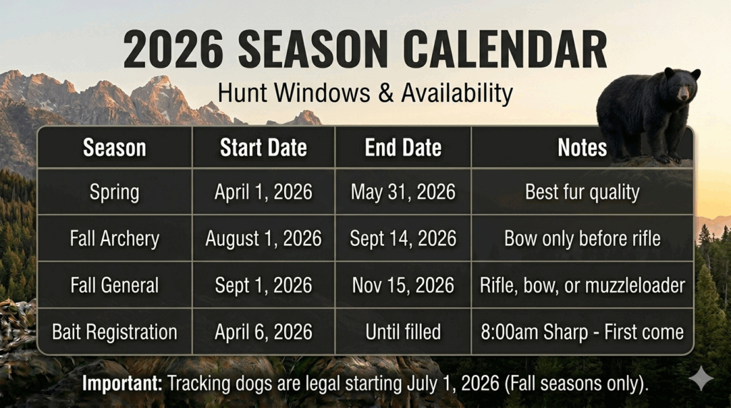 Wyoming black bear dates